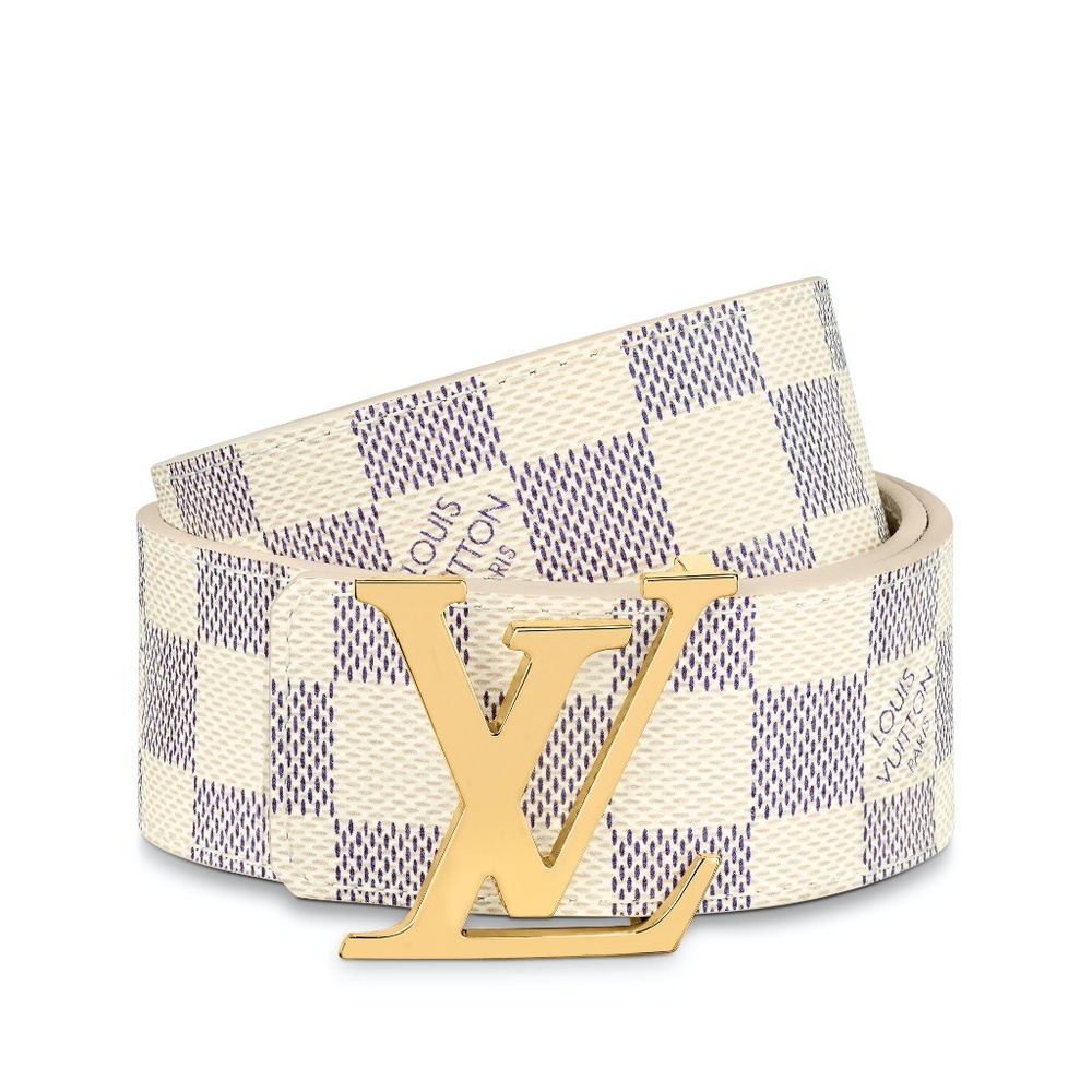 LV INITIALES 40MM REVERSIBLE BELT-  Damier Azur - SIZE 85cm